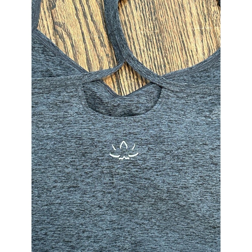 NWT Beyond Yoga Black‎ Charcoal Spacedye Slim Racerback Cropped Tank Top Size XL - Picture 3 of 8